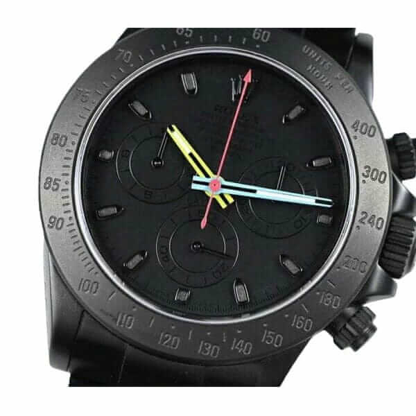 rolex blaken daytona date black dial 11652