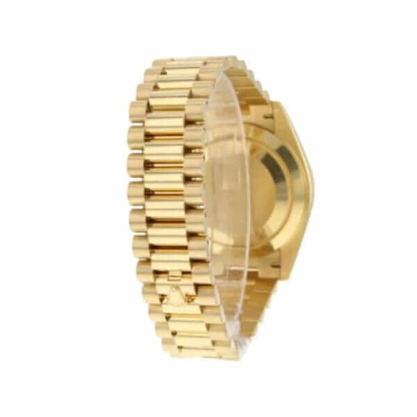 rolex day date 228238 2018 ew yellow gold silver diagonal dial 1