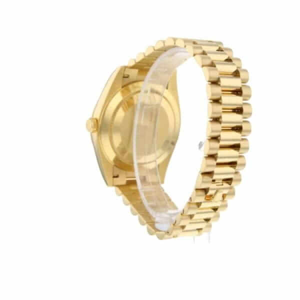 rolex day date 228238 2018 ew yellow gold silver diagonal dial 3