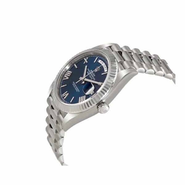 rolex day date 40 228239 2018 ew stainless steel blue dial oyster replica rear