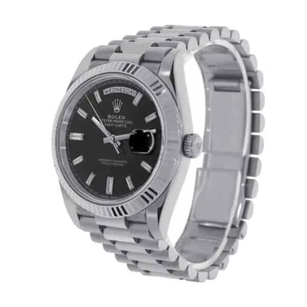 rolex day date 40 228239 2018 ew stainless steel silver quadrant dial oyster replica 1