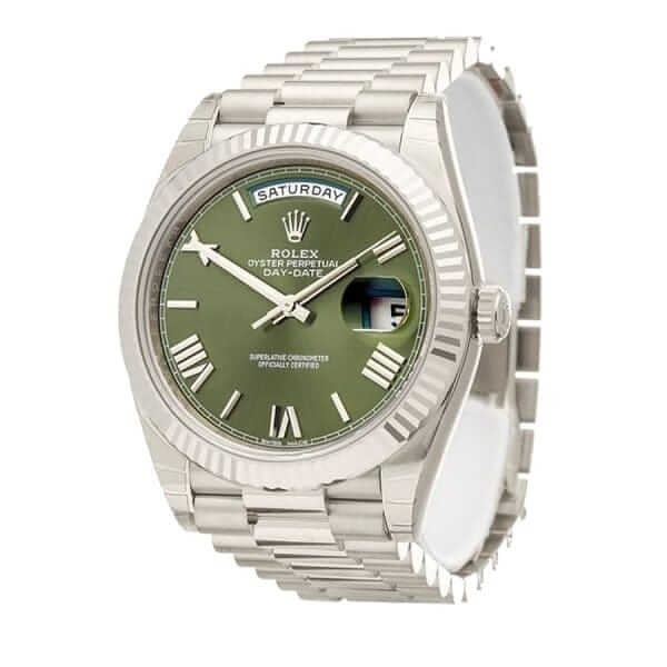 rolex day date 40 228239 stainless steel blue dial replica