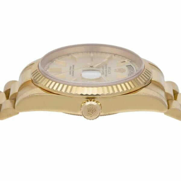 rolex day date automatic yellow gold champagne dial 118238