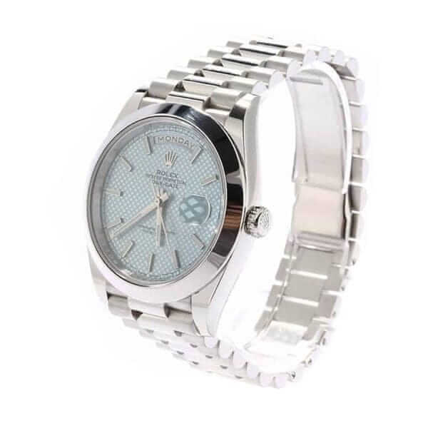 rolex day date ice blue dial platinum 228206 replica
