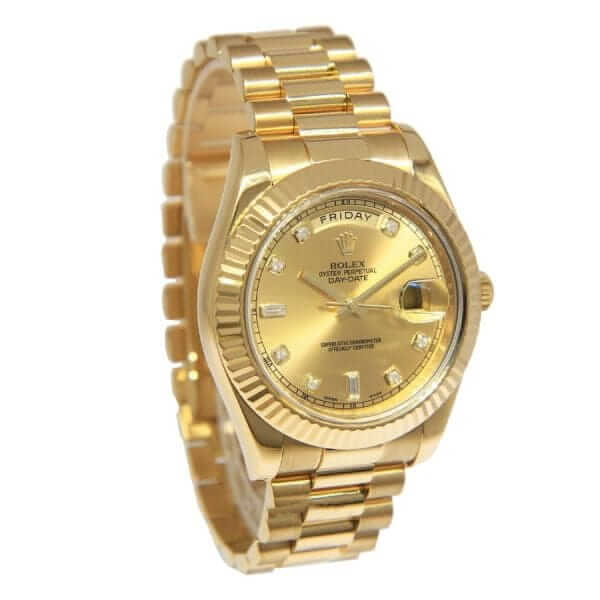 rolex day date ii 218238 kw yellow gold champagne dial replic