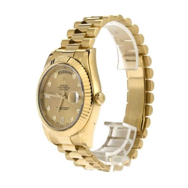 rolex day date ii 218238 kw yellow gold champagne dial replica