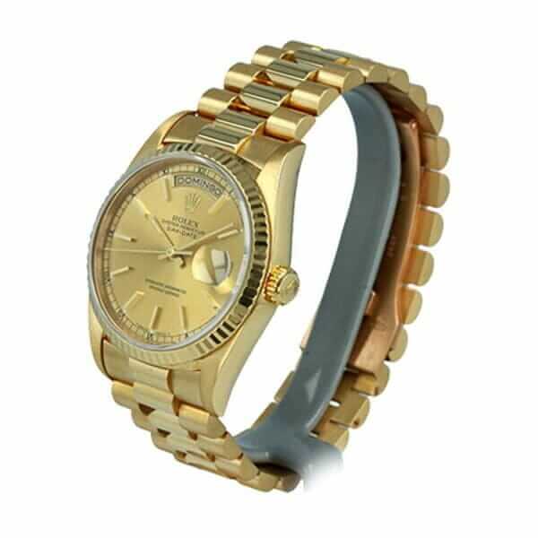 rolex day date yellow gold champagne dial 228238