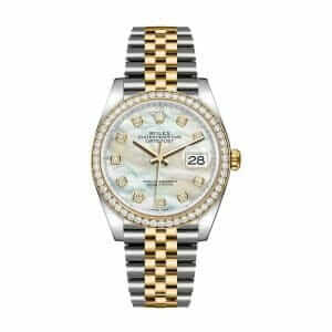 rolex-date-just-gem-bezel-white-dial-yellow-gold-steel-replica