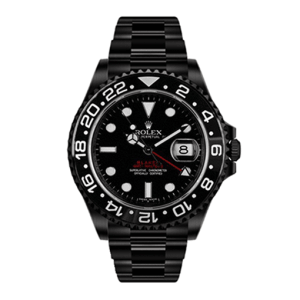 rolex-blaken-gmt-master-steel-black-dial-replica-watch